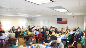 Shepherd Senior Citizens meet and eat at their new community center off Haynes road in Shepherd for the first time on March 2, 2016. (Jonathan McNiven photo)